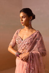 Amna Sharif In ROSE PINK SAREE