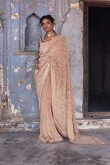 Beige Georgette Ombre Saree