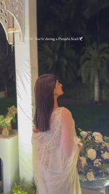 Deeksha Khurana In Cream peplum top and sharara set