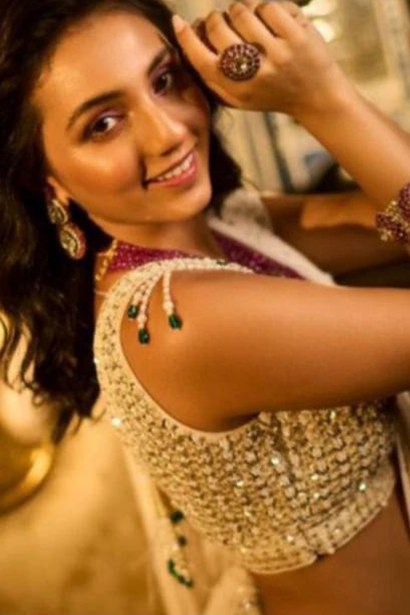Masoom Minawala in Ivory Georgette Saree