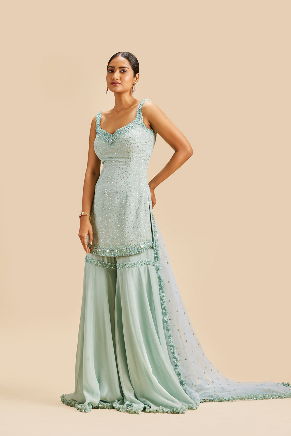 Sea Green Garara Set