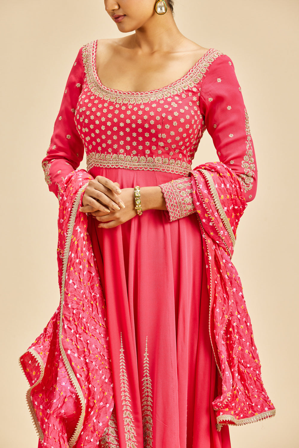 Fuchsia Anarkali Set