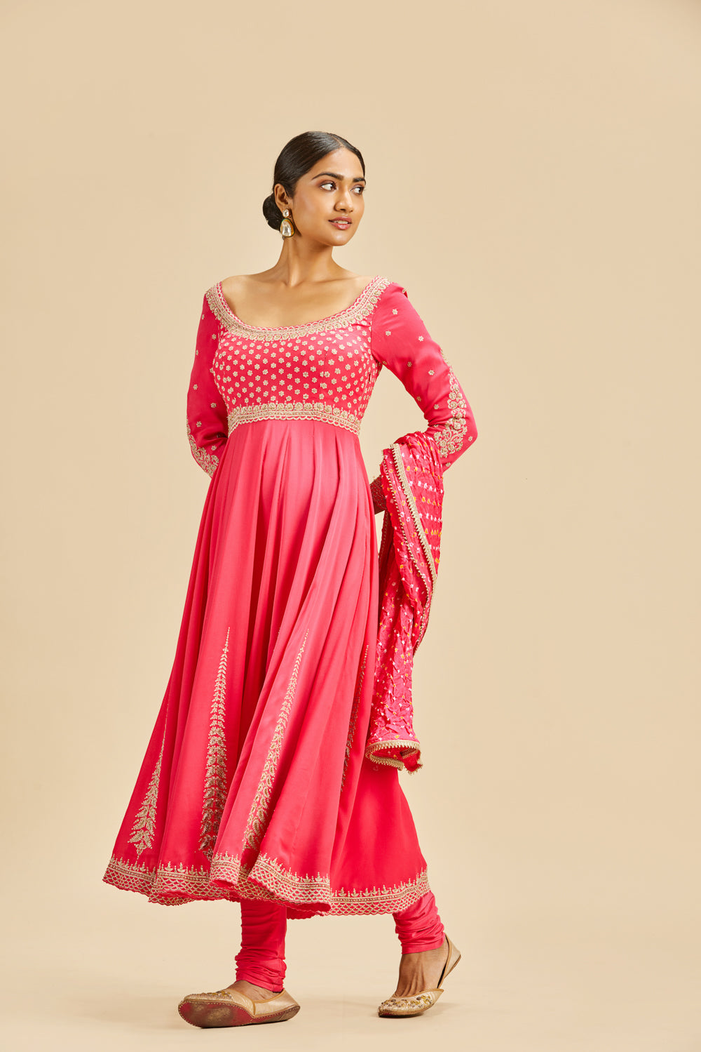 Fuchsia Anarkali Set